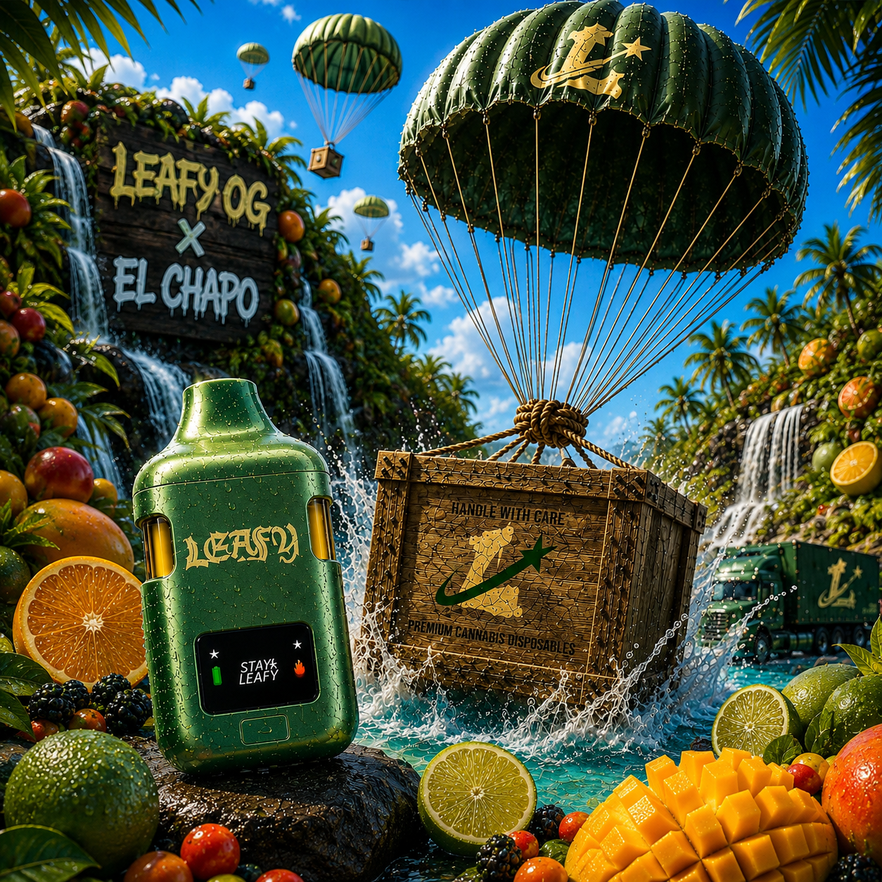 Leafy Narco Edition Leafy OG × El Chapo — Indica Disposable