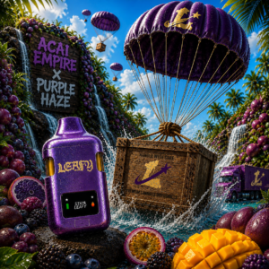 Leafy Narco Edition Acai Empire × Purple Haze — Indica Disposable